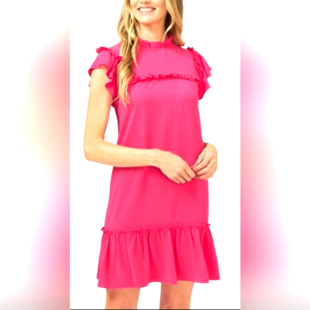 NWOT Cece flutter sleeve dress size large